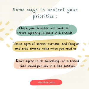 Some ways to protect your priorities