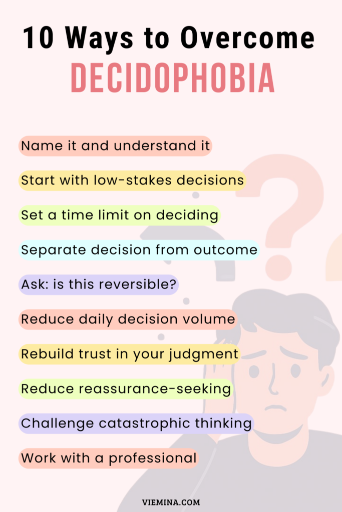 how to overcome decidophobia 10 steps