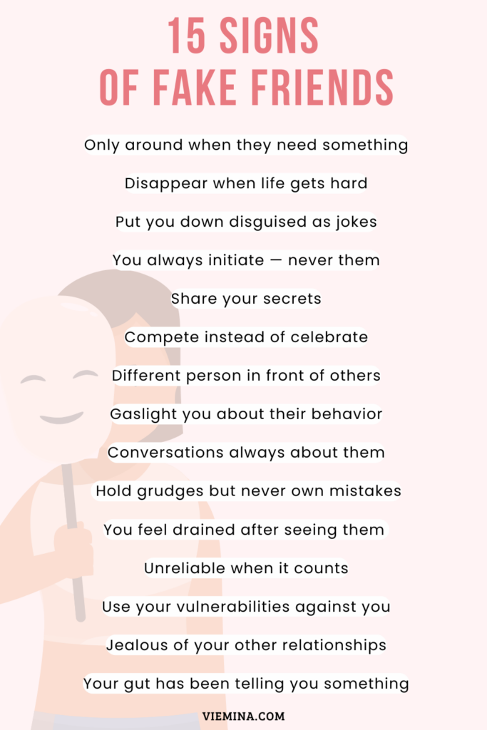 15 Signs of Fake Friends — And How to Deal With Them - 15 Signs of Fake Friends 15 signs of fake friends infographic