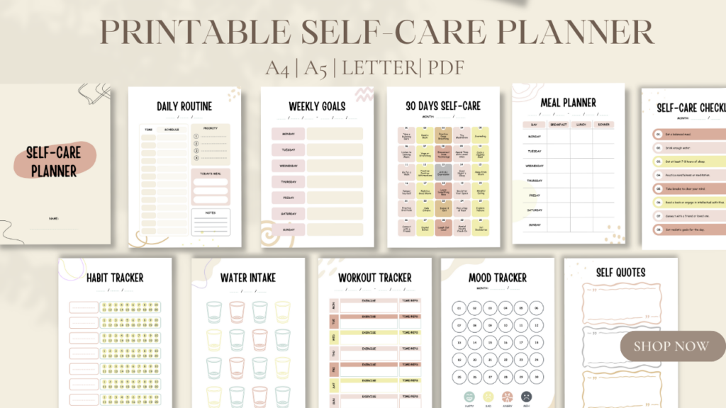 self care planner for a productive-evening-routine