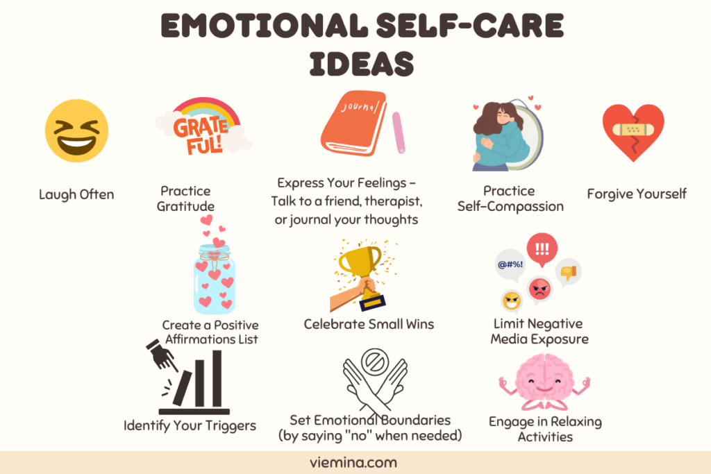 Emotional self care- 9 Types of Self care